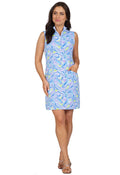 Massie Print Sleeveless Mock Dress – 58541